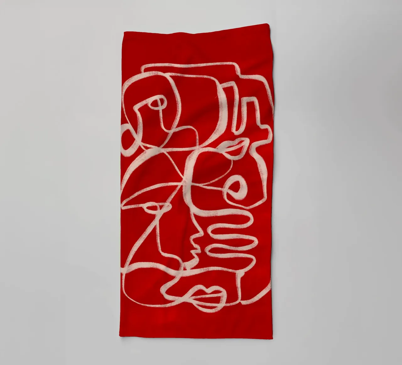Abstrakte Linienkunst Handtuch von ThingDesign