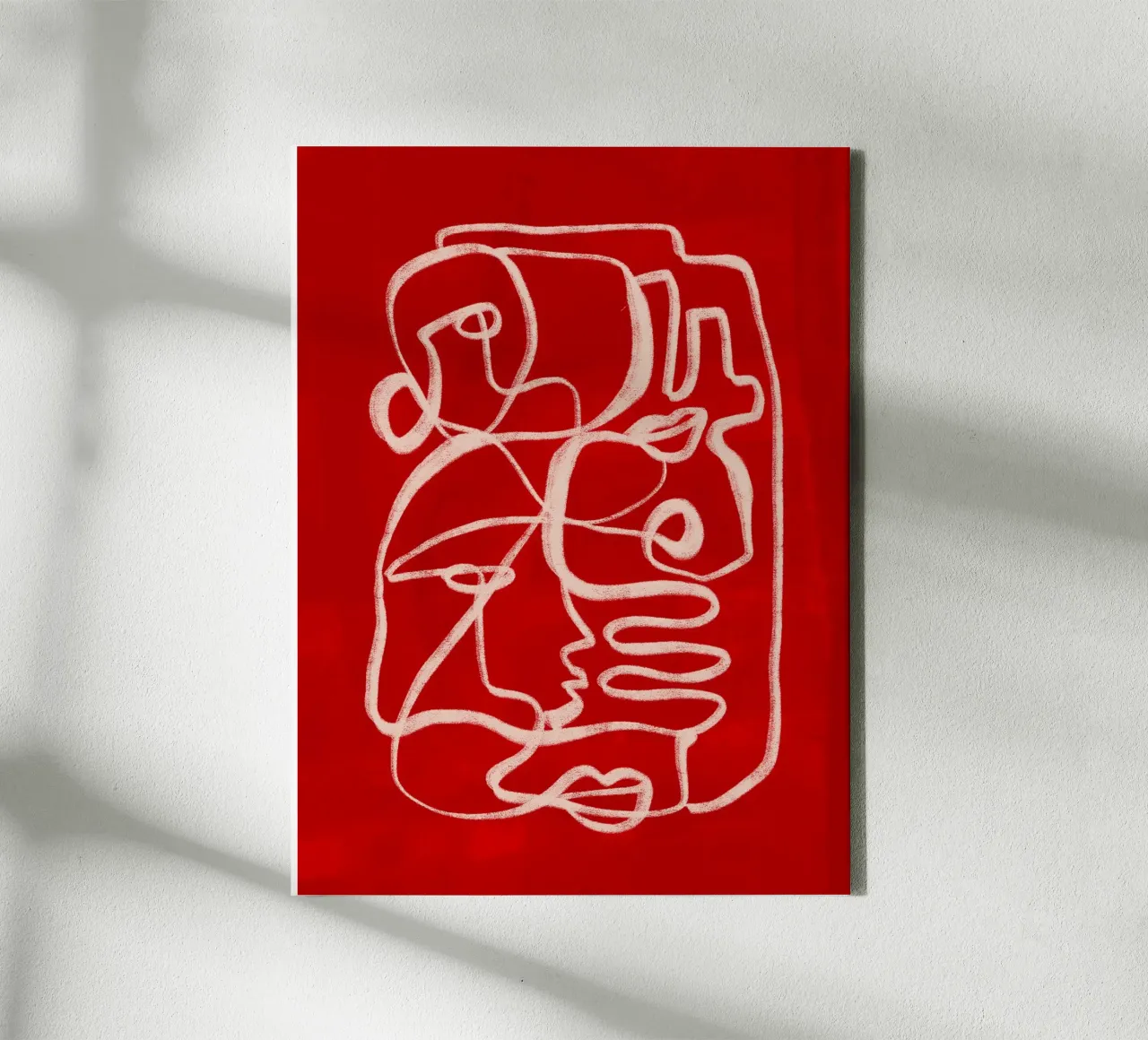 Abstrakte Linienkunst Leinwand von ThingDesign