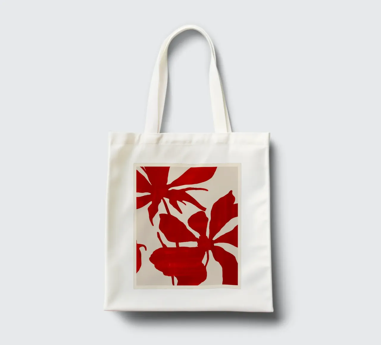 Abstract Red Flowers tote bag by ThingDesign