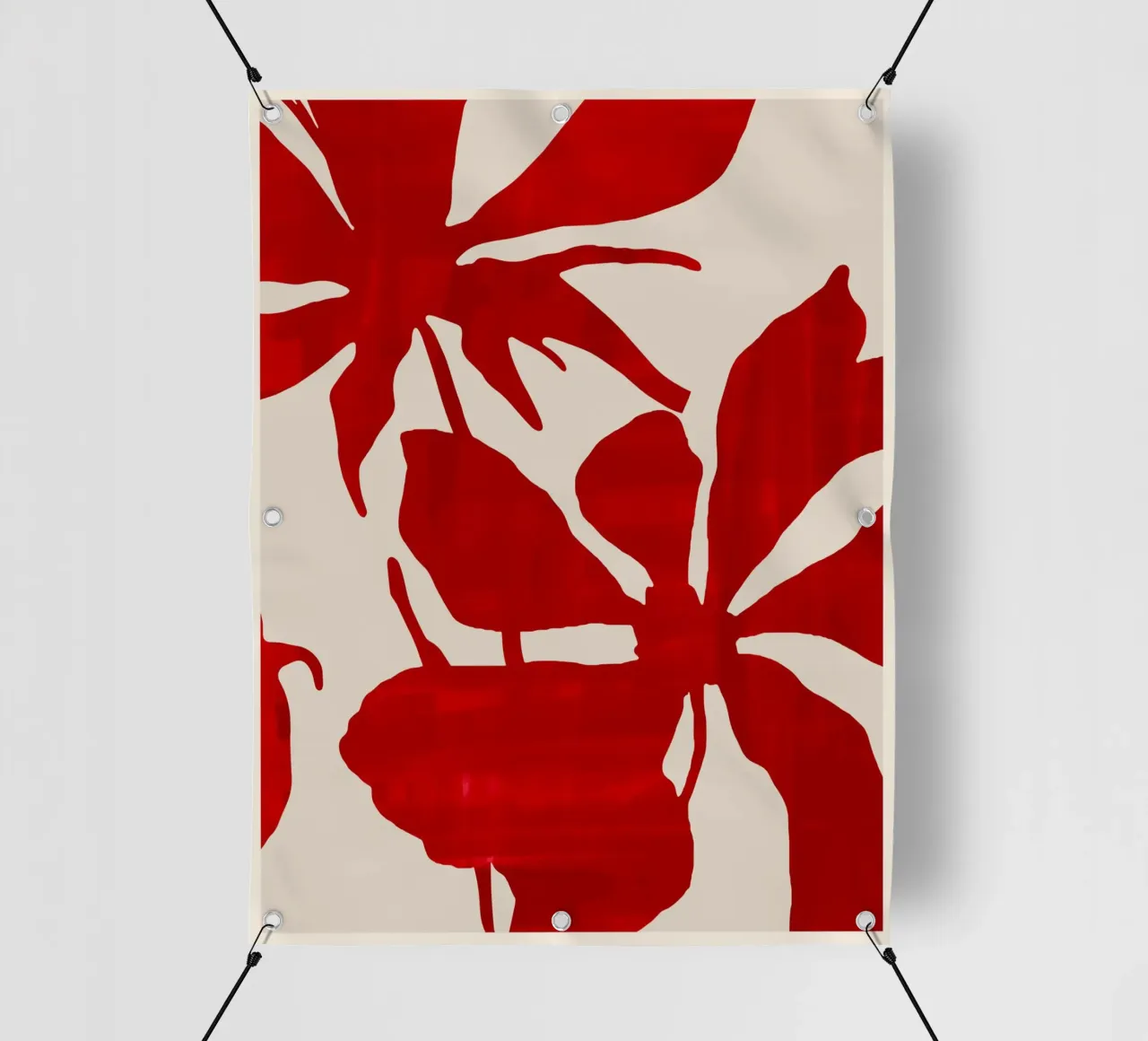 Abstract Red Flowers pvc cover by ThingDesign