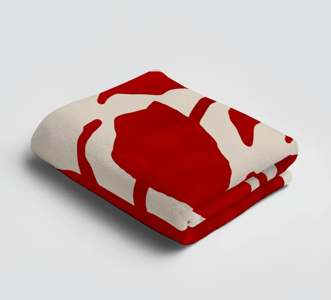 Abstract Red Flowers towel by ThingDesign