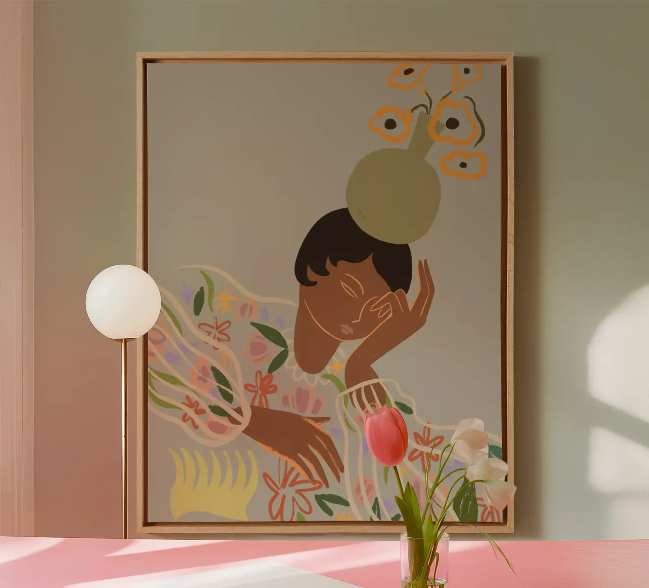 The Overthinker tela con Cornice a cassetta da Arty Guava