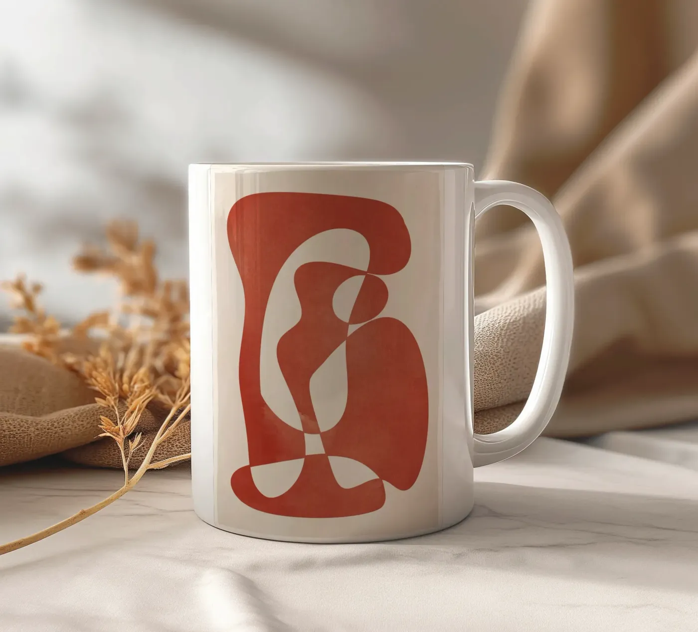 Abstract Form ceramic mug by ThingDesign