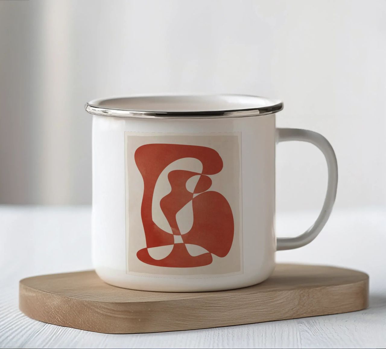 Modulo astratto tazza in smalto da ThingDesign