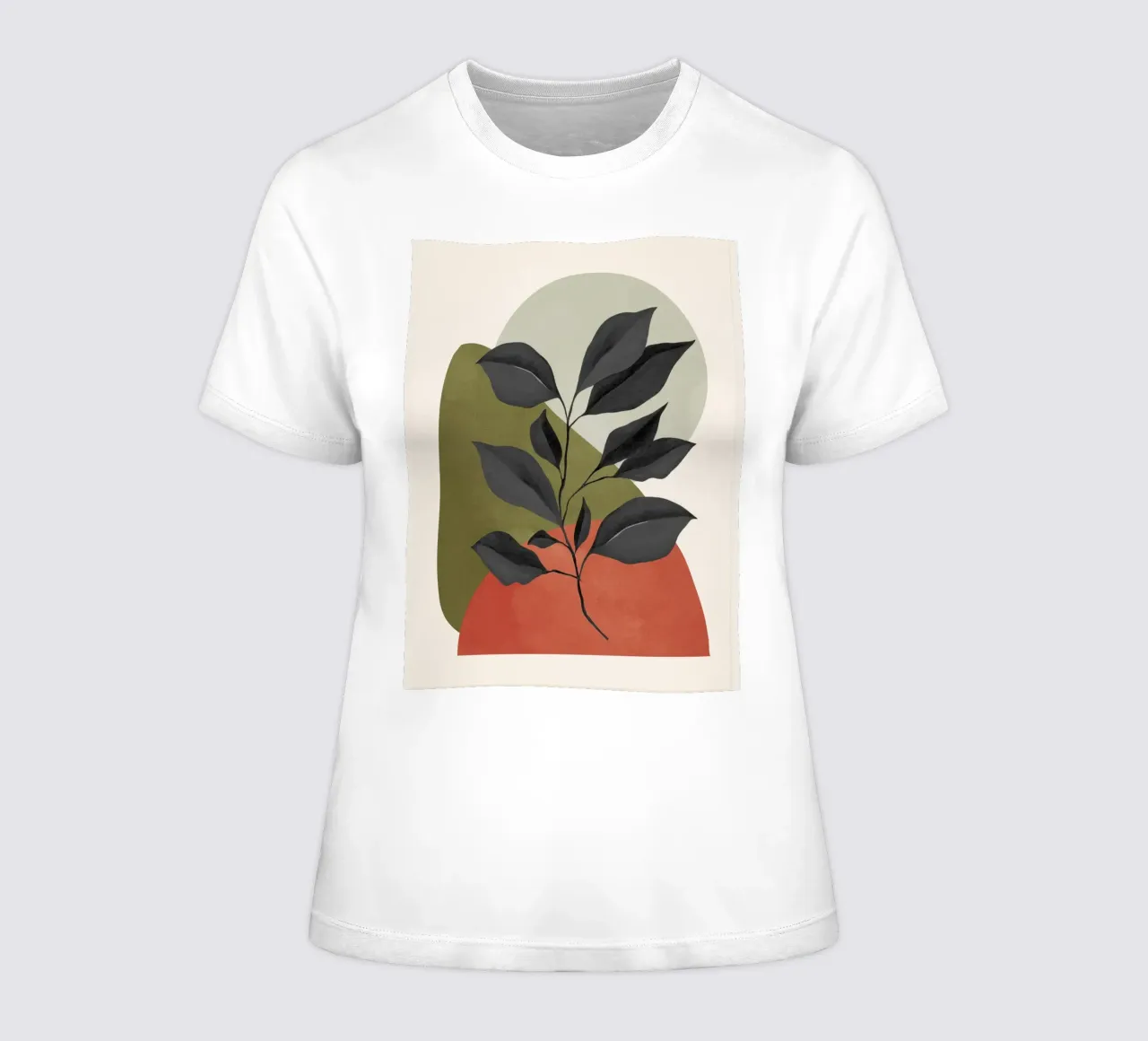 Abstract Minimal Plant 026 women's fitted t-shirt by ThingDesign