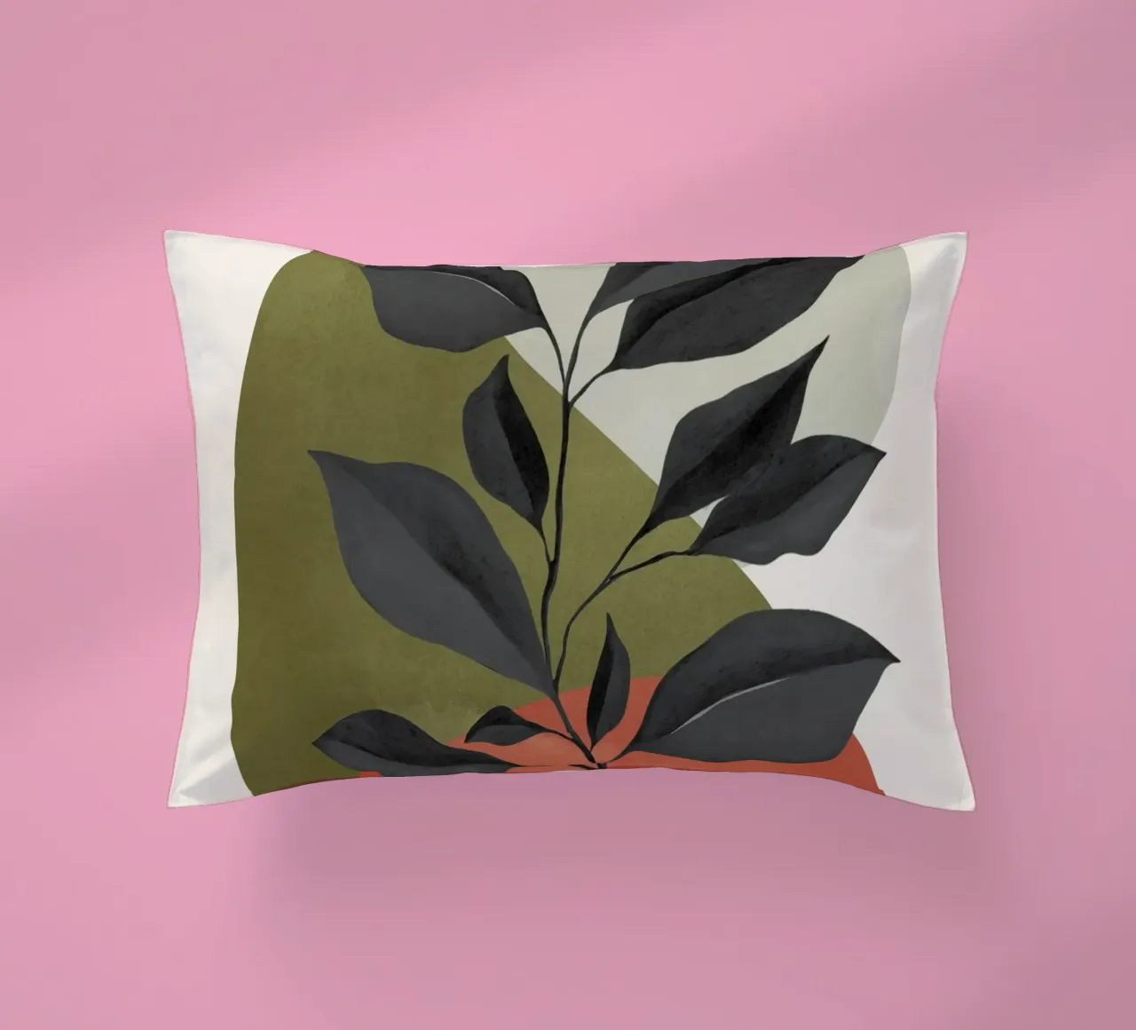 Abstract Minimal Plant 026 decorative cushion by ThingDesign