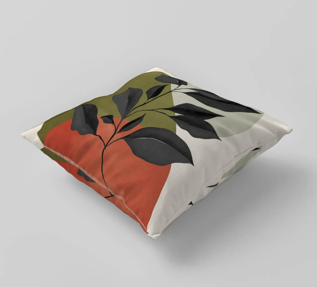 Abstract Minimal Plant 026 decorative cushion by ThingDesign