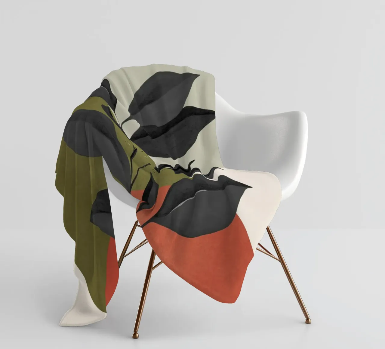 Pianta astratta minimale 026 coperta in pile da ThingDesign