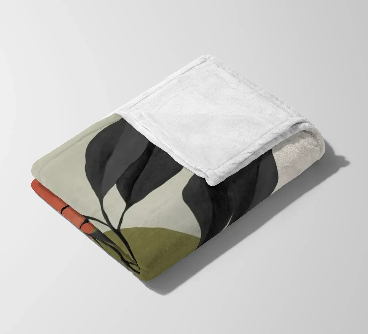 Pianta astratta minimale 026 coperta in pile da ThingDesign