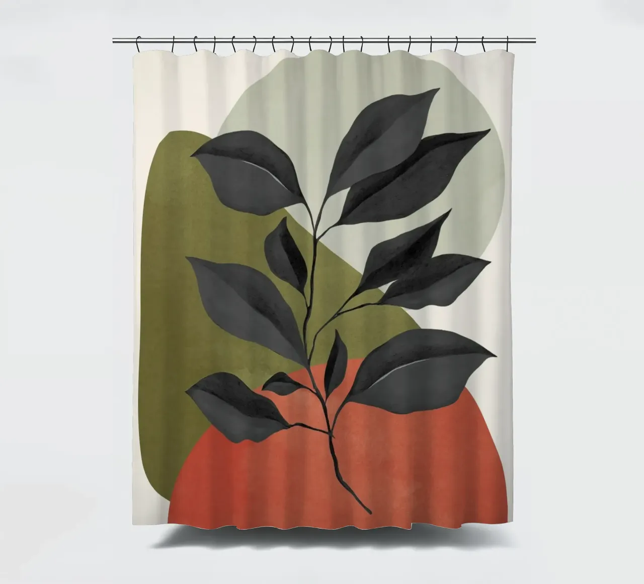 Abstrakte Minimalanlage 026 Duschvorhang von ThingDesign