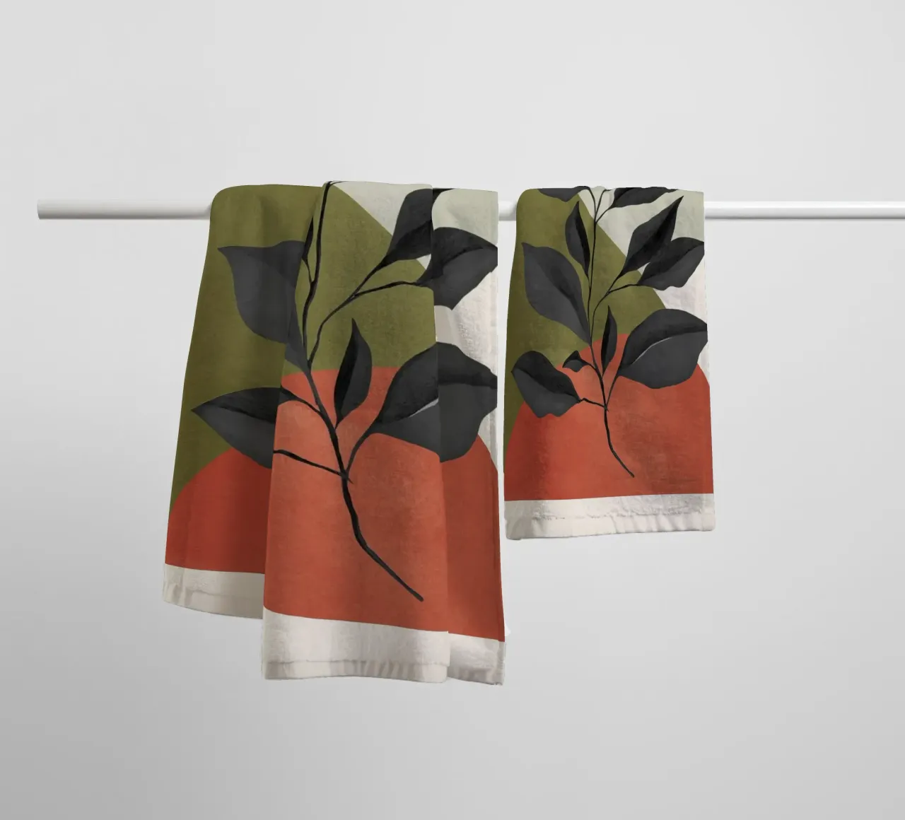 Abstrakte Minimalanlage 026 Handtuch von ThingDesign