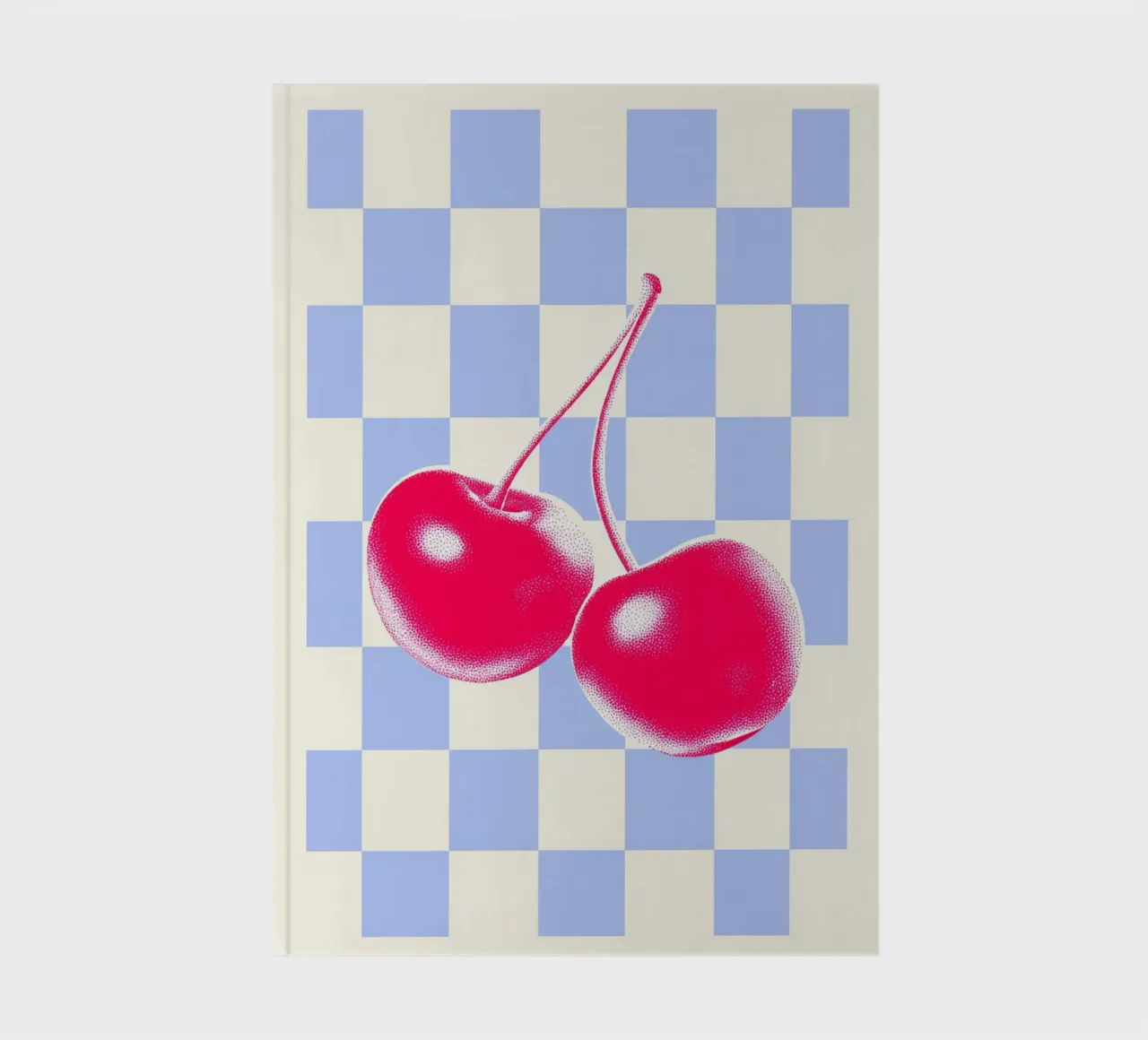 Lattice pattern Loves cherries notebook by Carinaprint