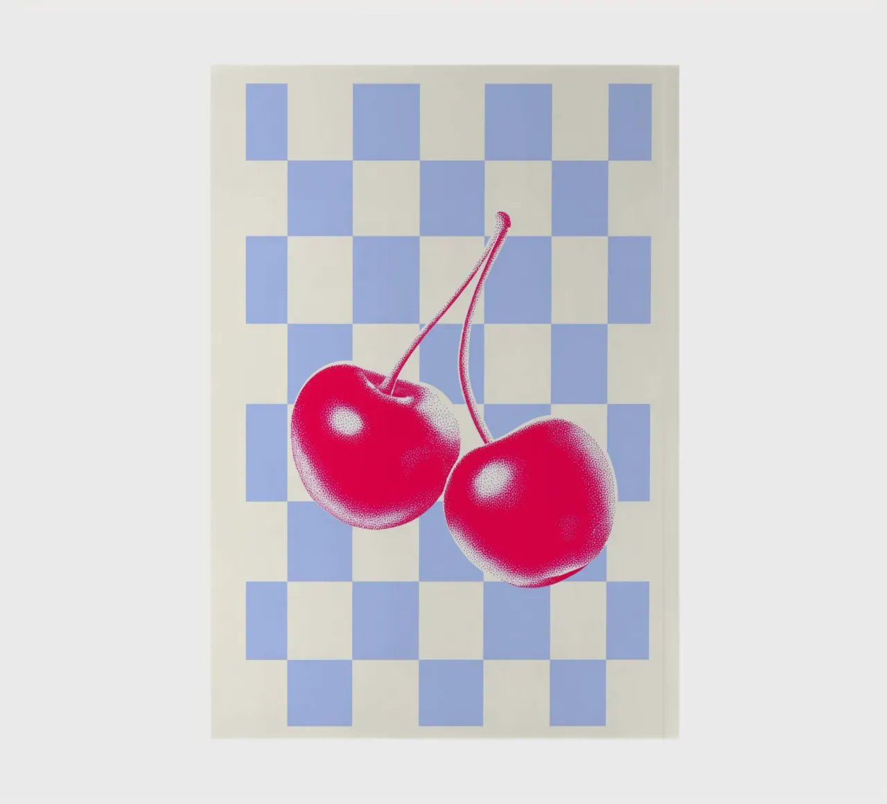 Lattice pattern Loves cherries notebook by Carinaprint