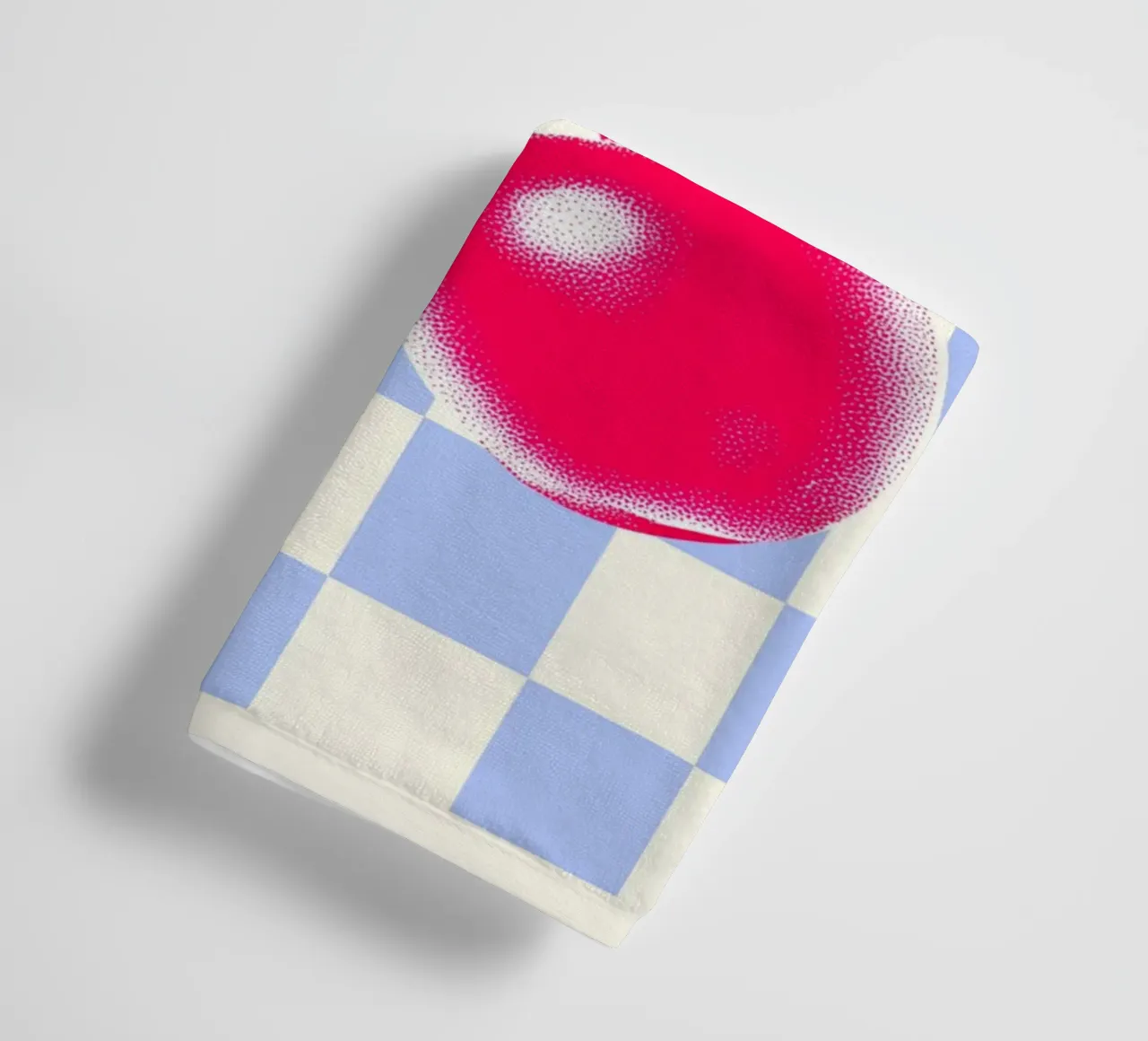 Lattice pattern Loves cherries towel by Carinaprint