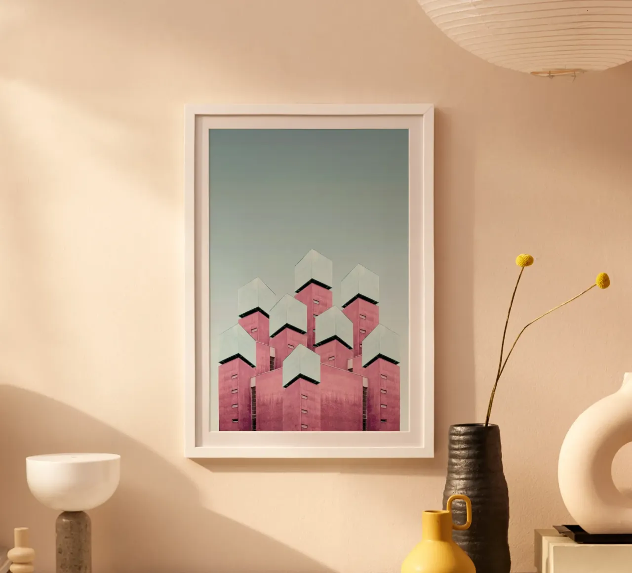 Touching The Skies @heysupersimi poster con telaio in legno da EyeEm Mobile GmbH