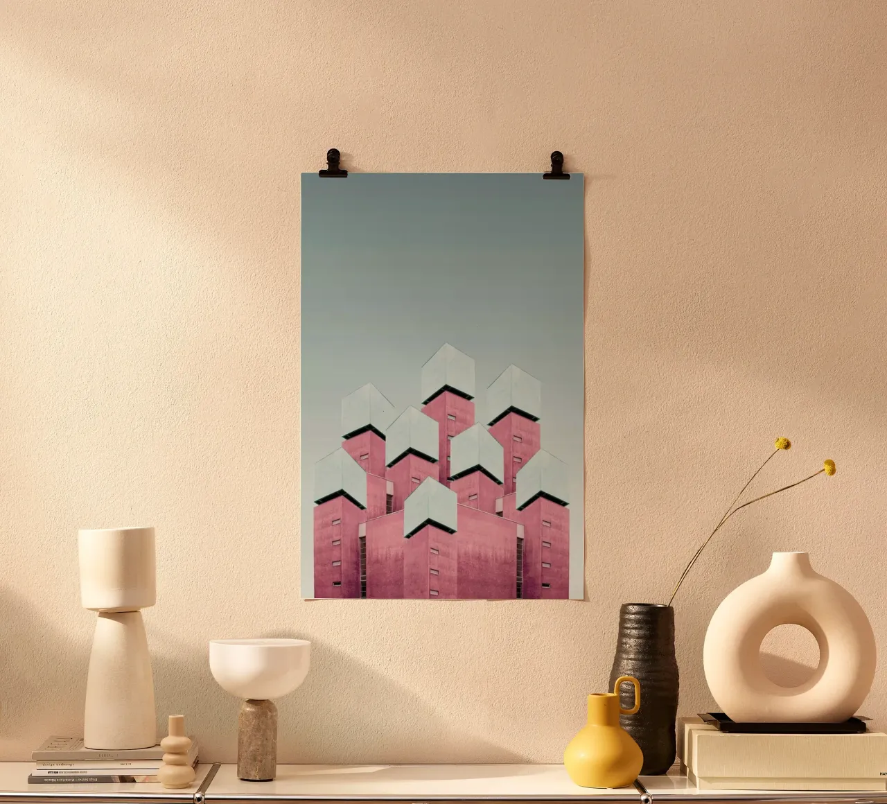 Touching The Skies @heysupersimi poster con telaio in legno da EyeEm Mobile GmbH