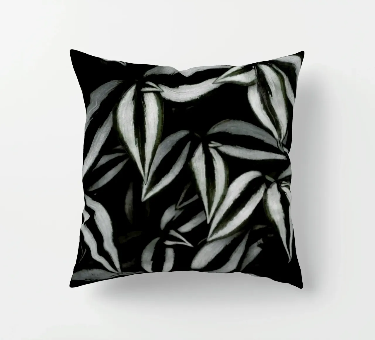 Botanical Cebra Leafs decorative cushion by Studio Nahili
