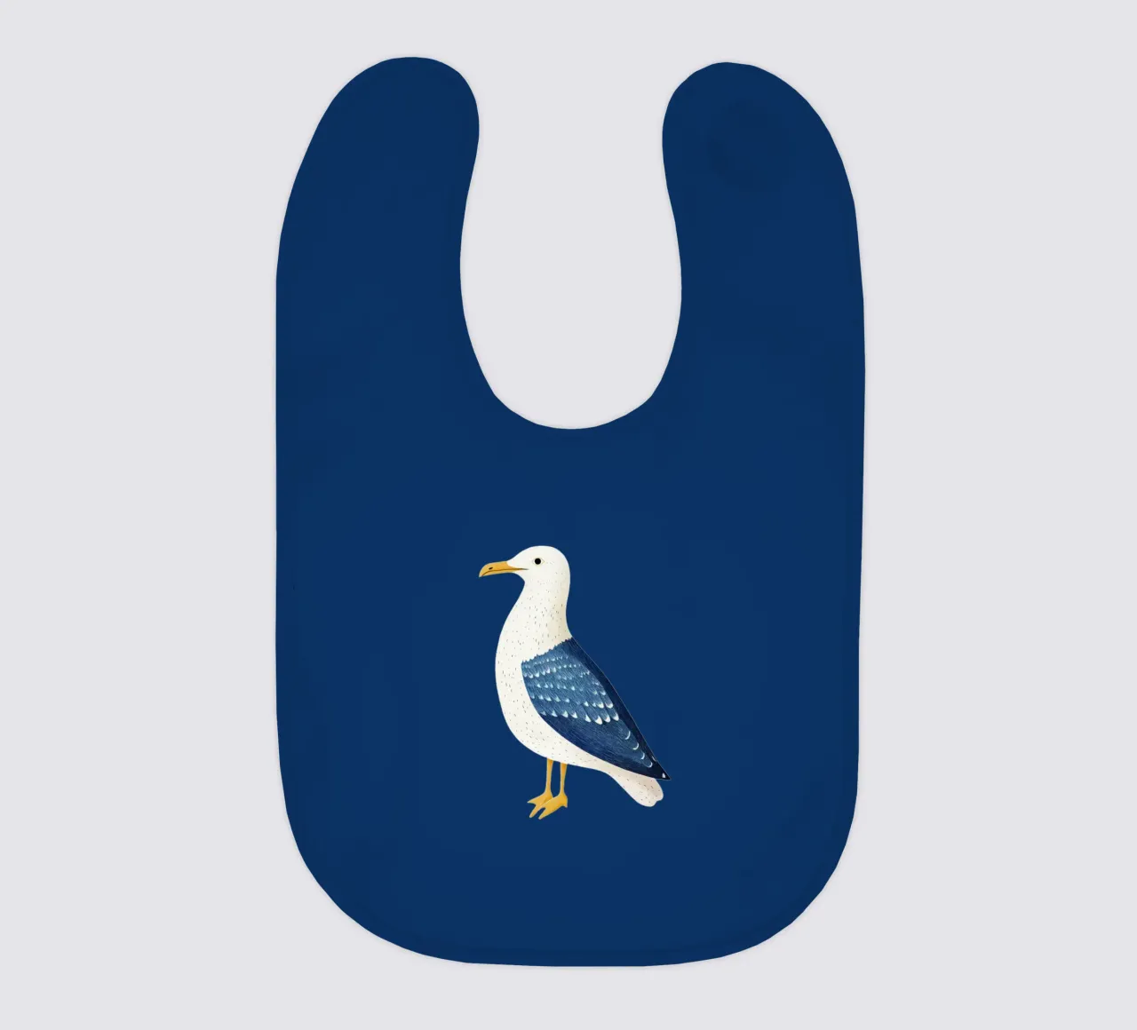 Seagull baby slabbetje van Curious Canvas