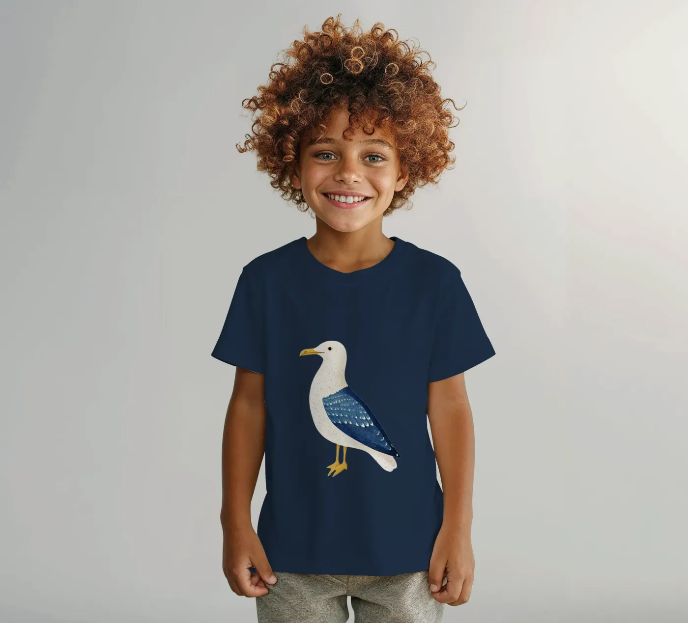 Gabbiano t-shirt bambini da Curious Canvas