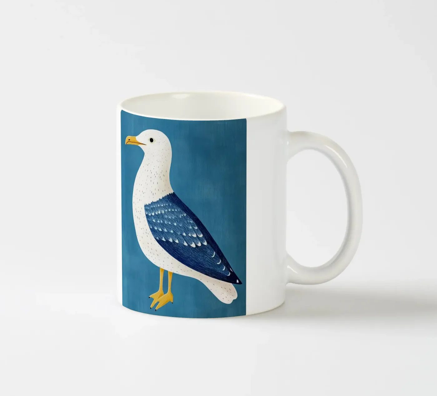 Seagull ceramic mug by Curious Canvas