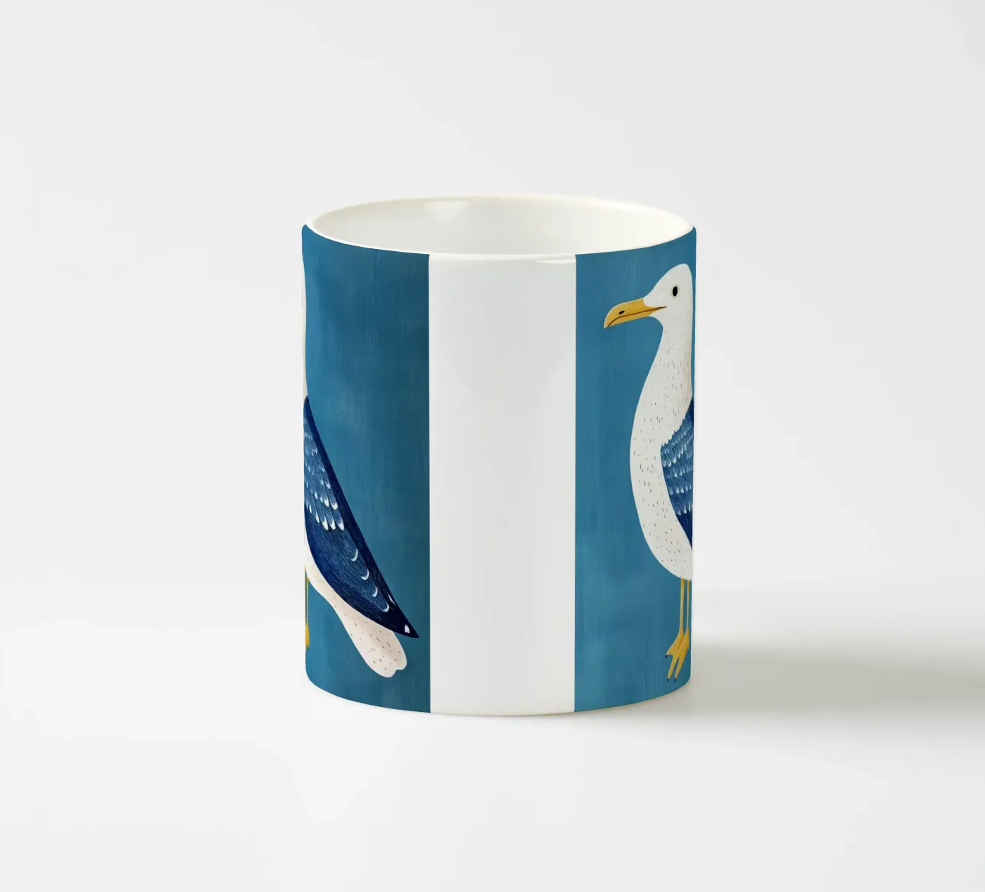 Seagull ceramic mug by Curious Canvas