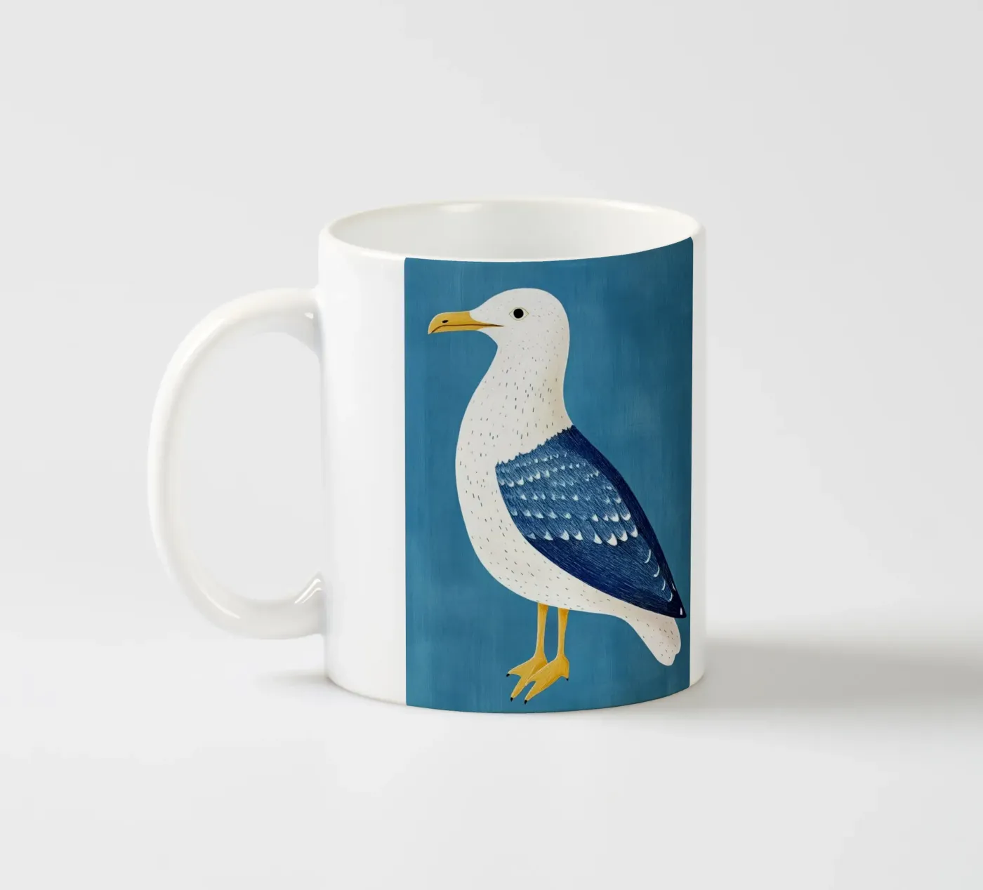 Seagull ceramic mug by Curious Canvas