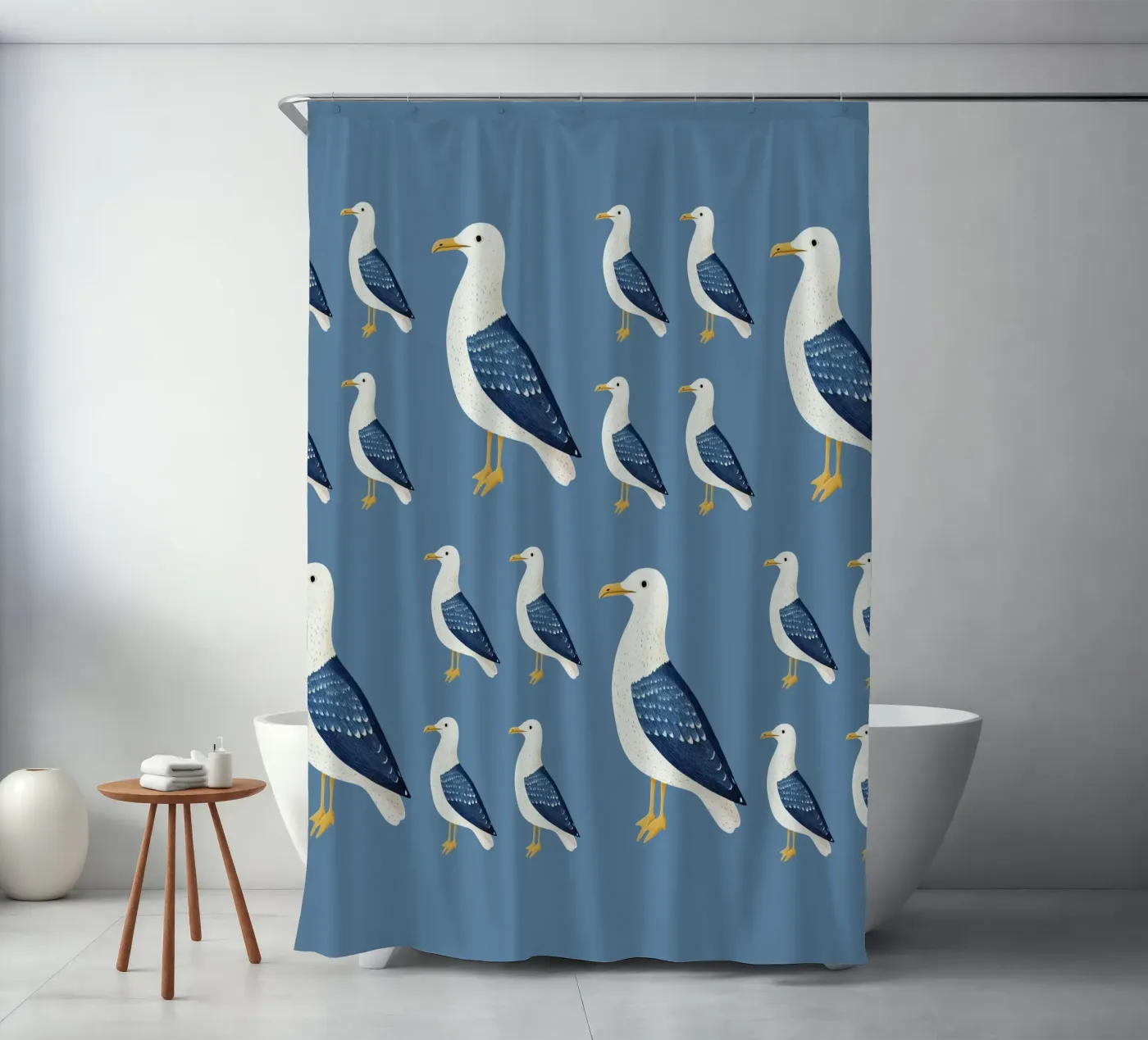 Seagull Duschvorhang von Curious Canvas