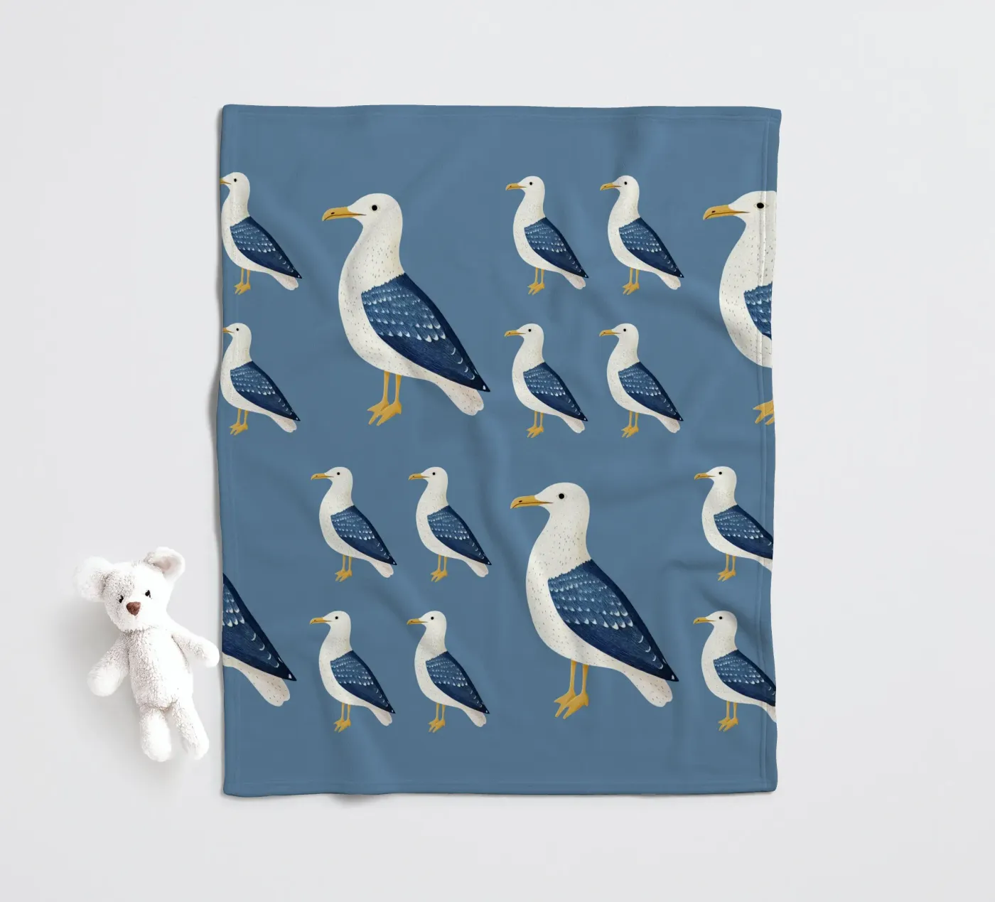 Möwe Fleecedecke von Curious Canvas