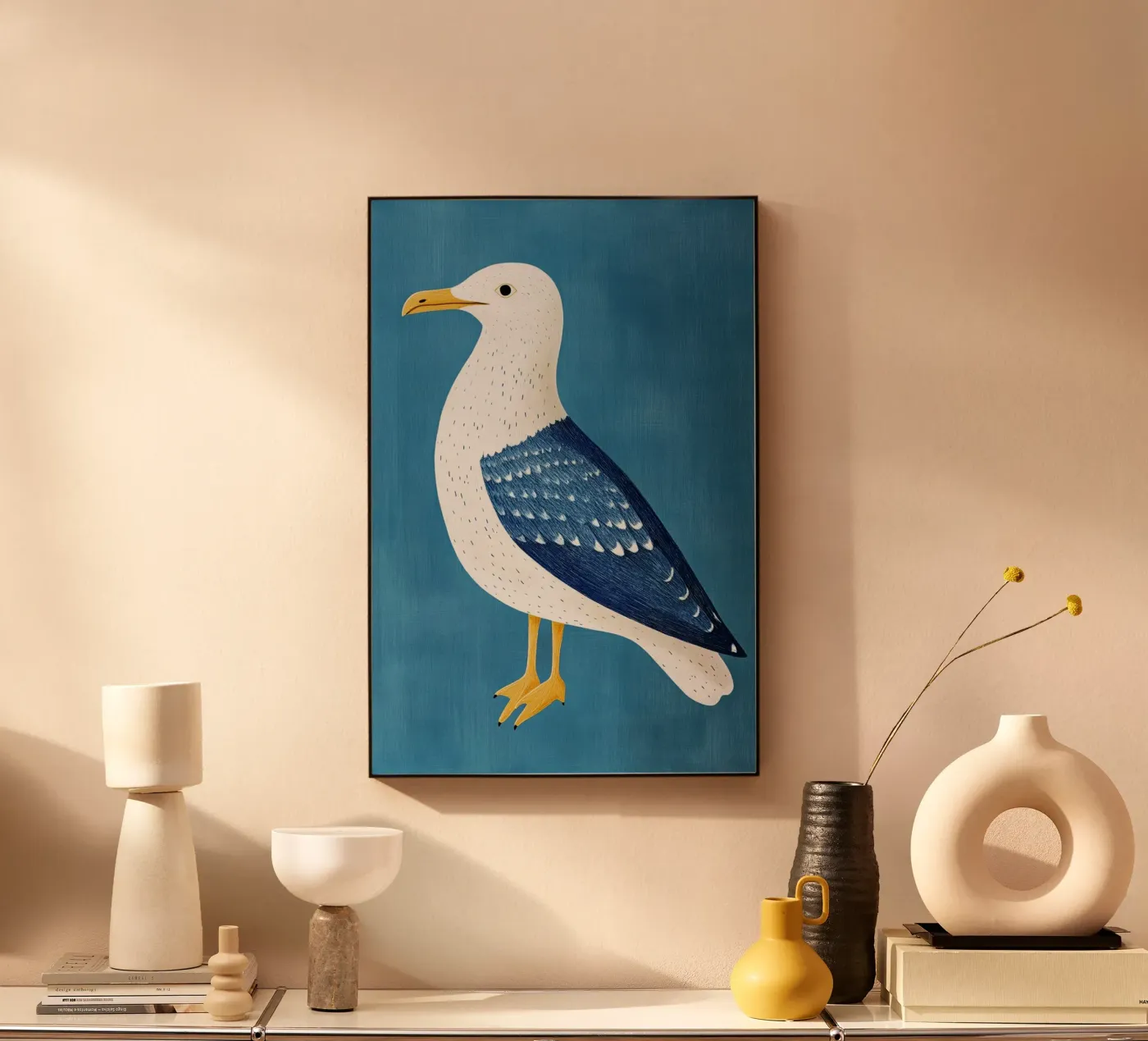 Seagull acryl van Curious Canvas