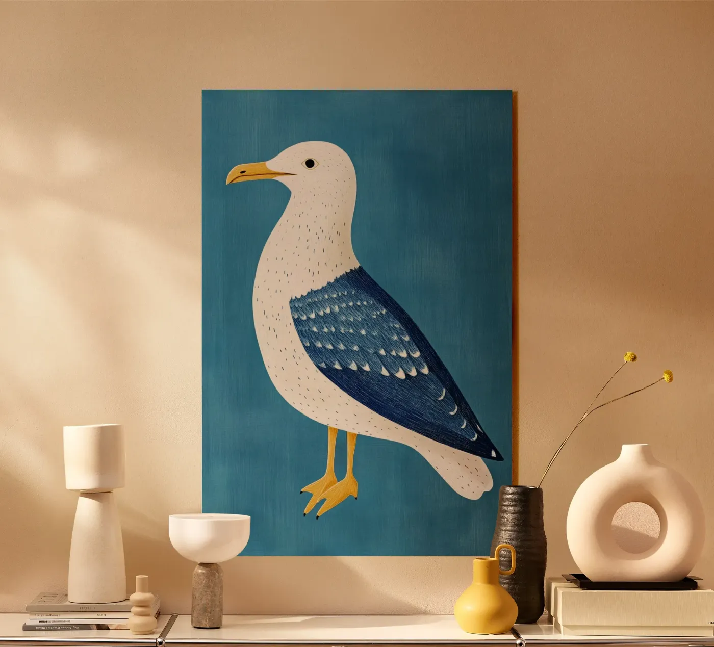 Seagull acryl van Curious Canvas