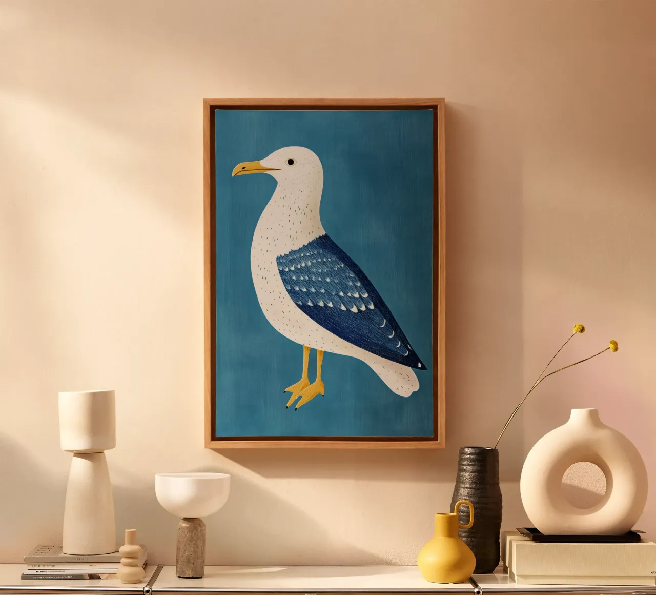 Seagull canvas by Curious Canvas