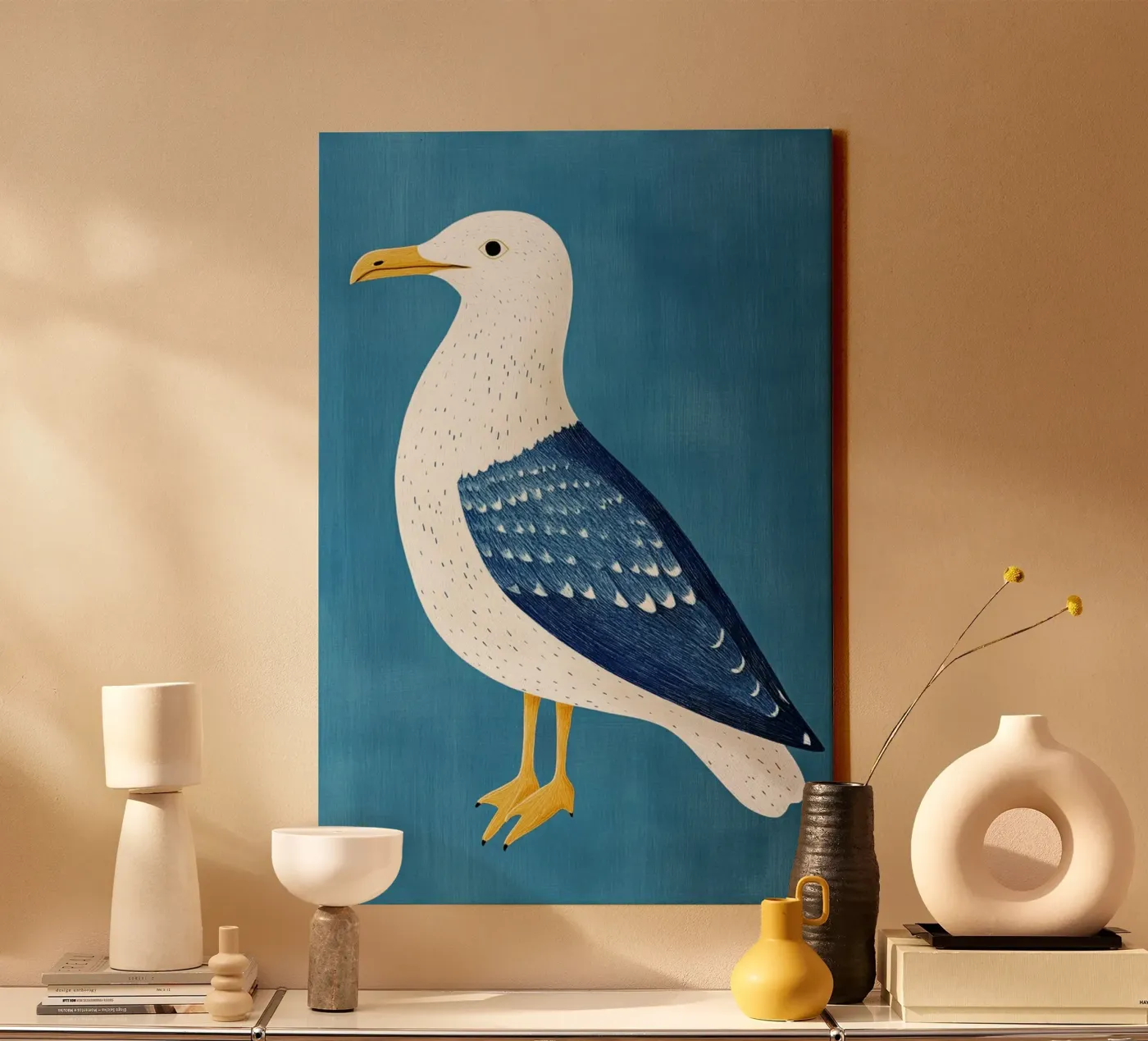 Seagull canvas by Curious Canvas