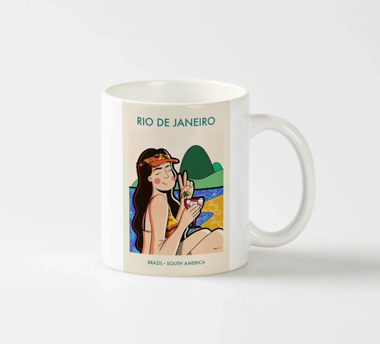 Instagirl Rio tazza in ceramica da Rafa Gomes