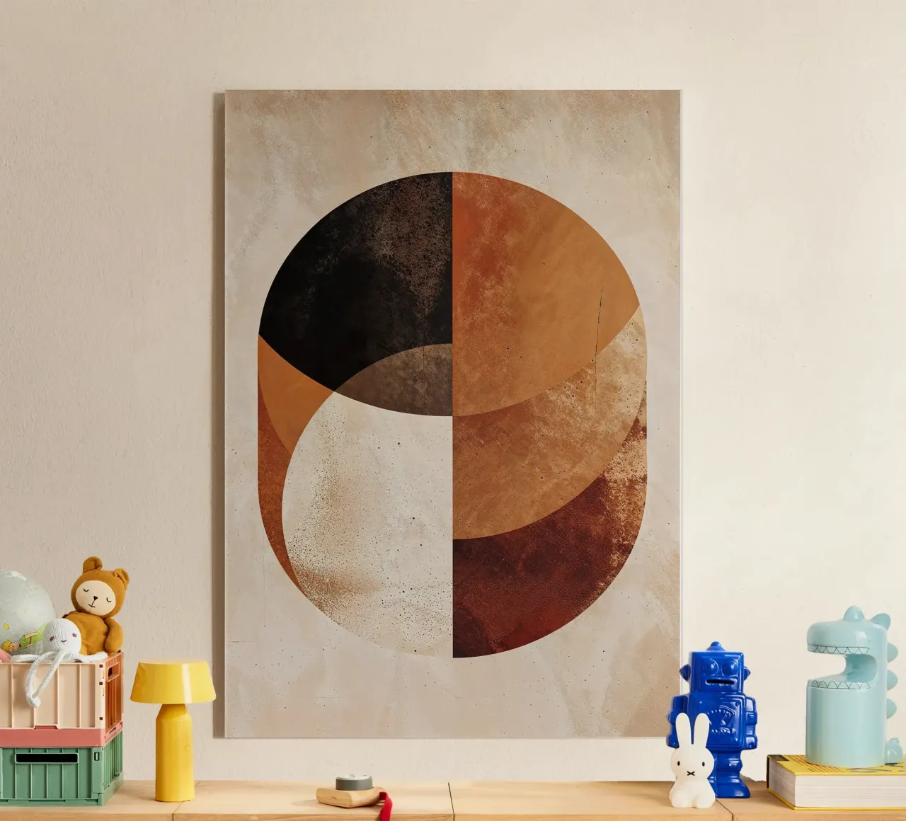 cirkelvormen meetkunde symmetrie cirkelsegmenten kwadranten ea acryl van Kristen Parr
