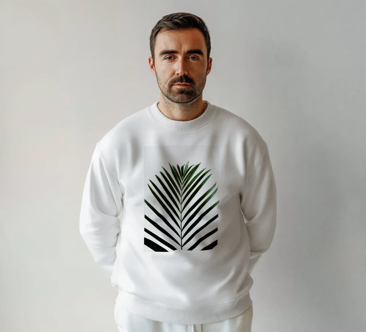 Minimal Palm Leaf felpa da Studio Nahili