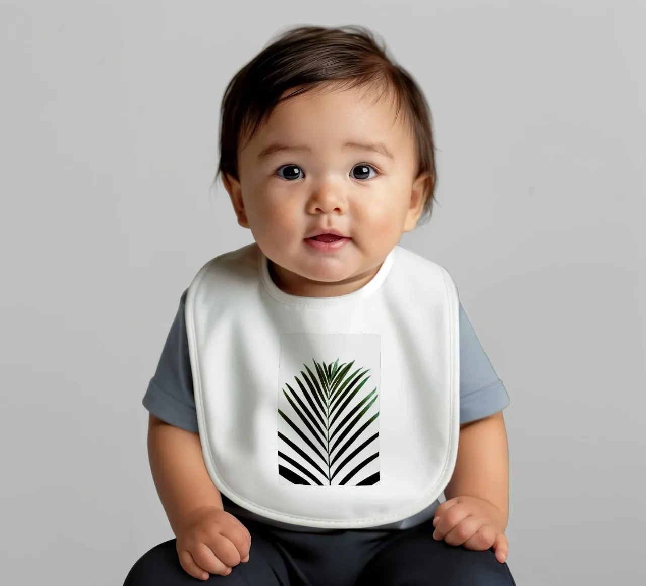Minimal Palm Leaf bavaglino da Studio Nahili