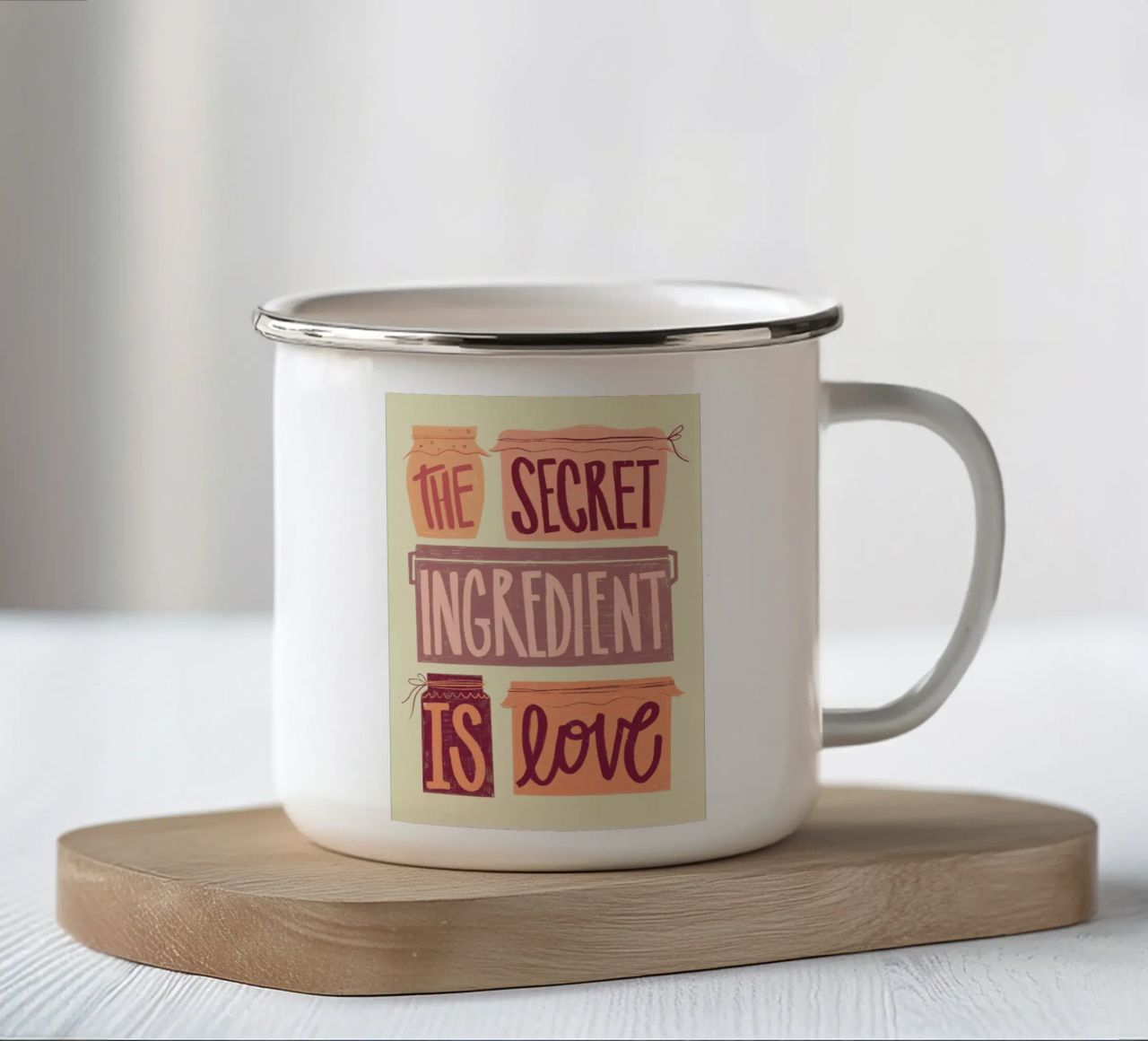The Secret Ingredient tazza in smalto da Studio One