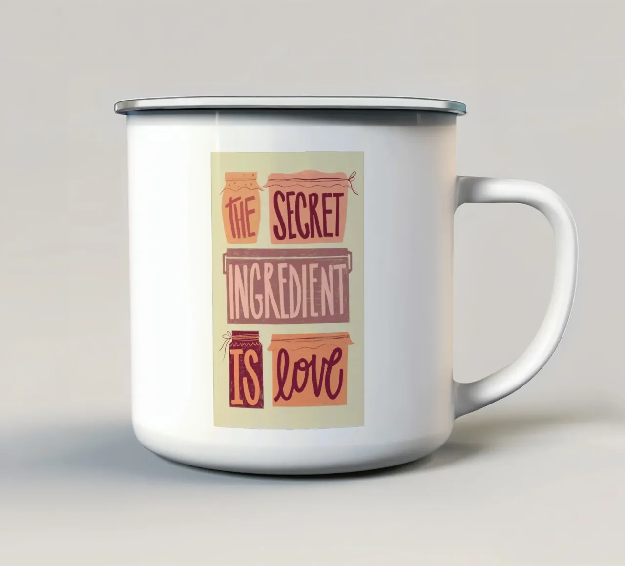 The Secret Ingredient tazza in smalto da Studio One