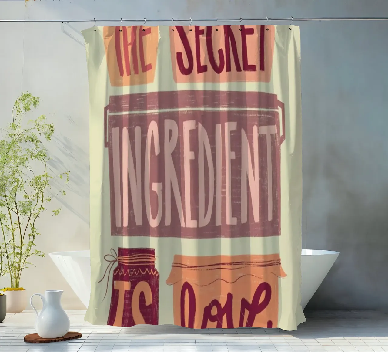 The Secret Ingredient Duschvorhang von Studio One