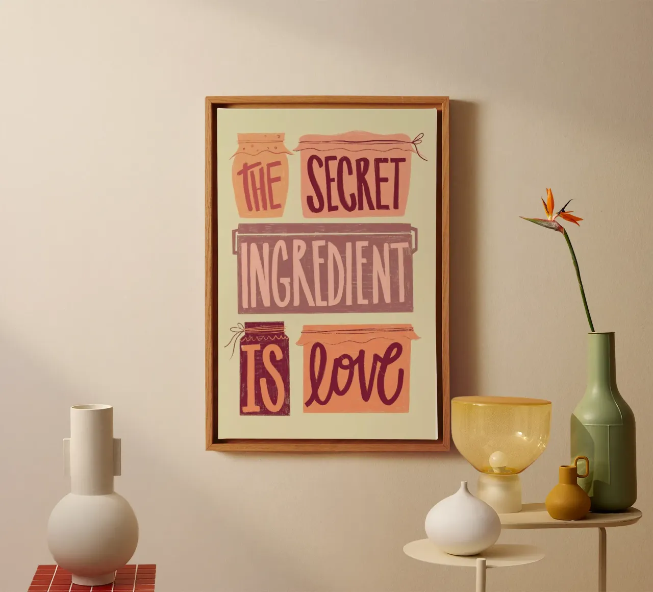 The Secret Ingredient tela con Cornice a cassetta da Studio One