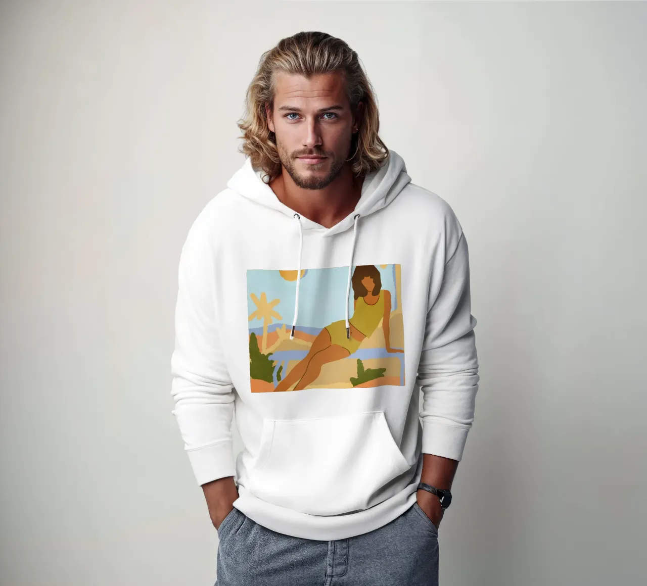 Appoggiarsi alla brezza felpa con cappuccio da Kintsugi99
