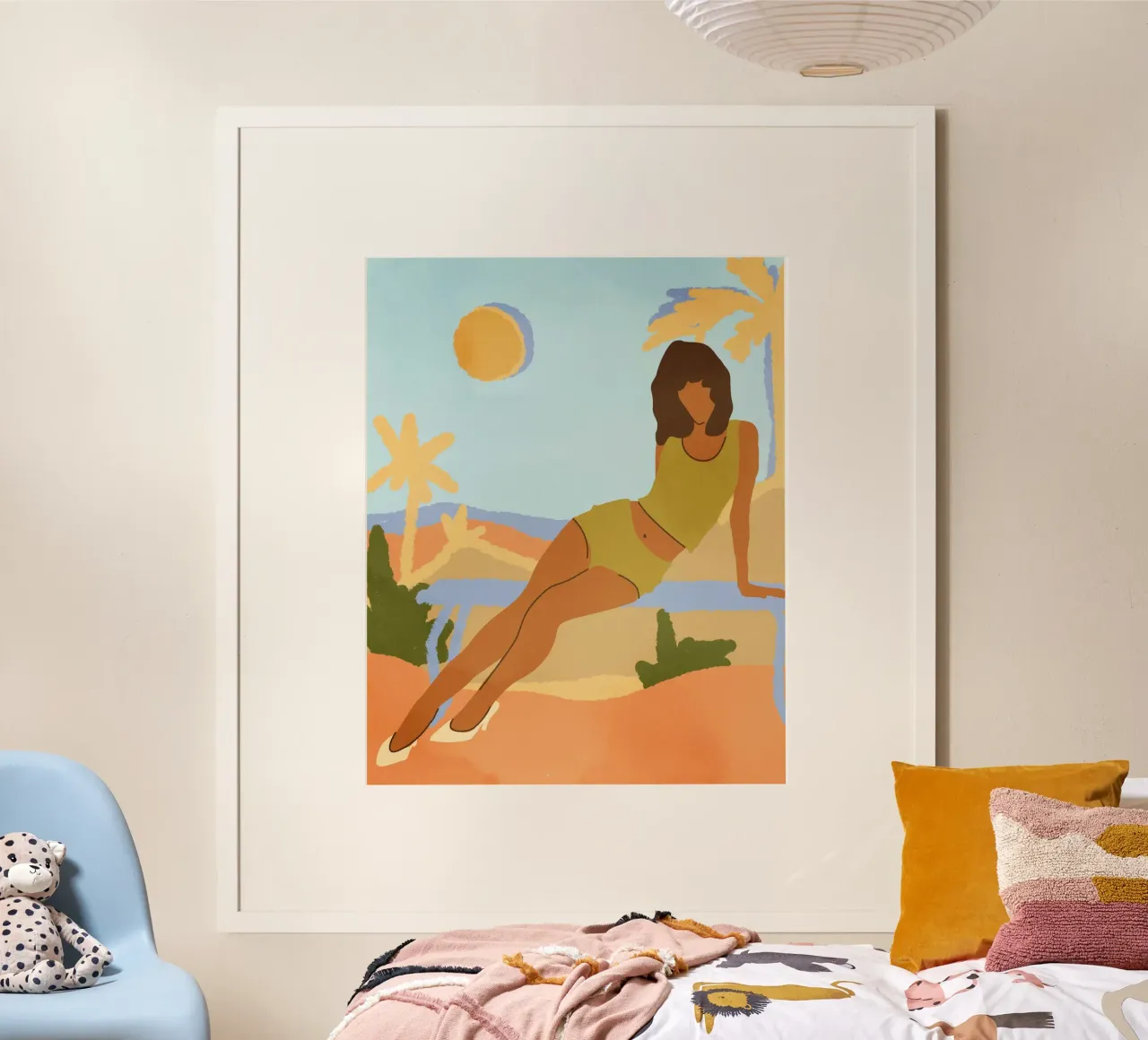 Appoggiarsi alla brezza poster con telaio in legno da Kintsugi99
