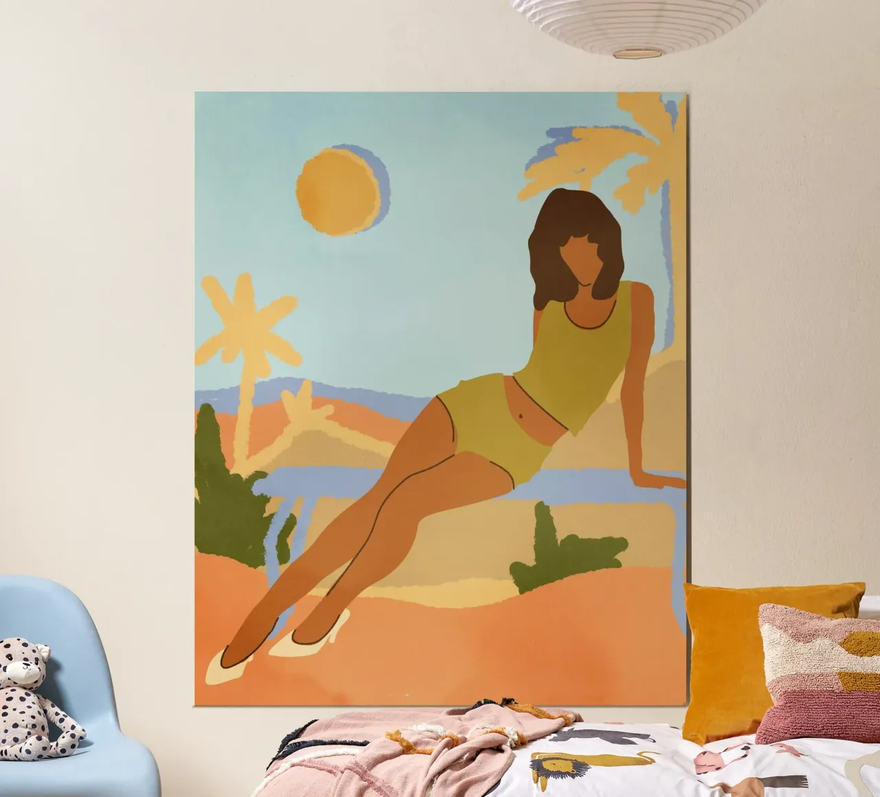 Appoggiarsi alla brezza poster con telaio in legno da Kintsugi99