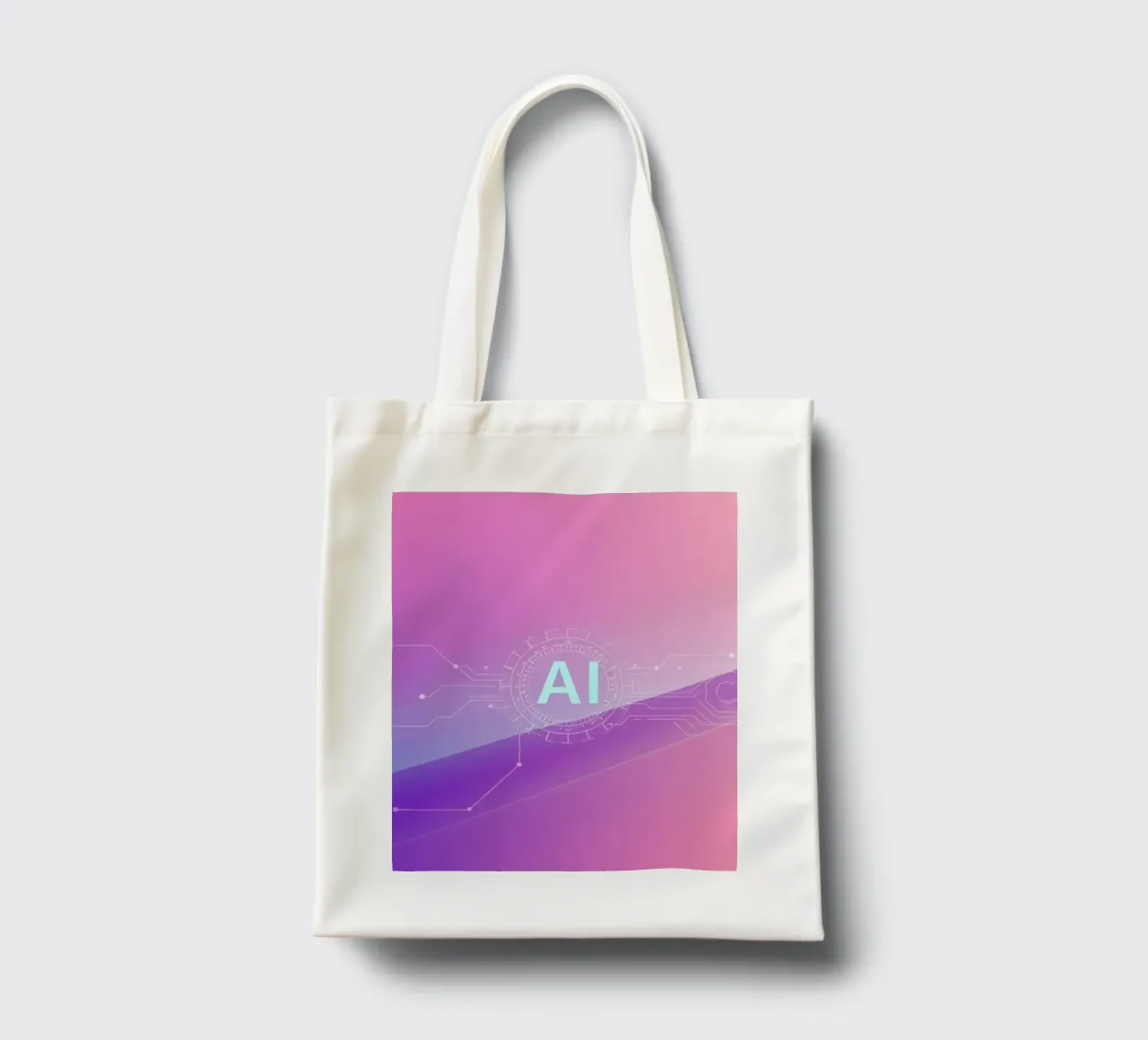 Sfondo astratto di tecnologia AI con colori vivaci borsa in juta da DesignDoodle