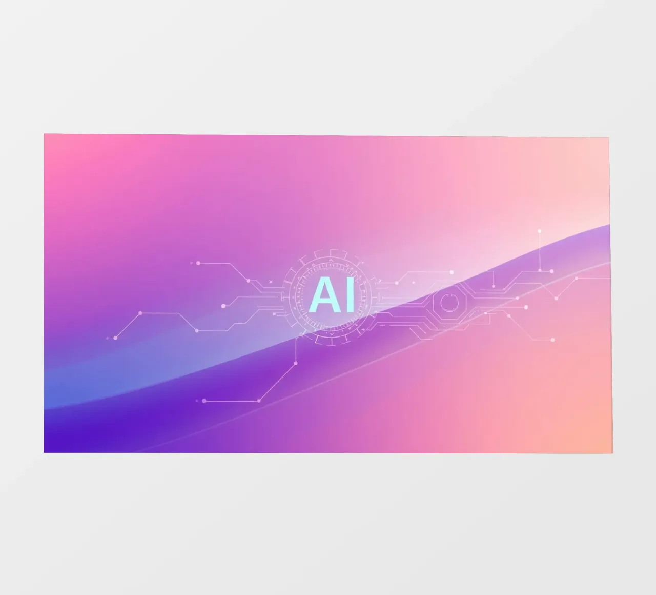 Sfondo astratto di tecnologia AI con colori vivaci telo in pvc da DesignDoodle