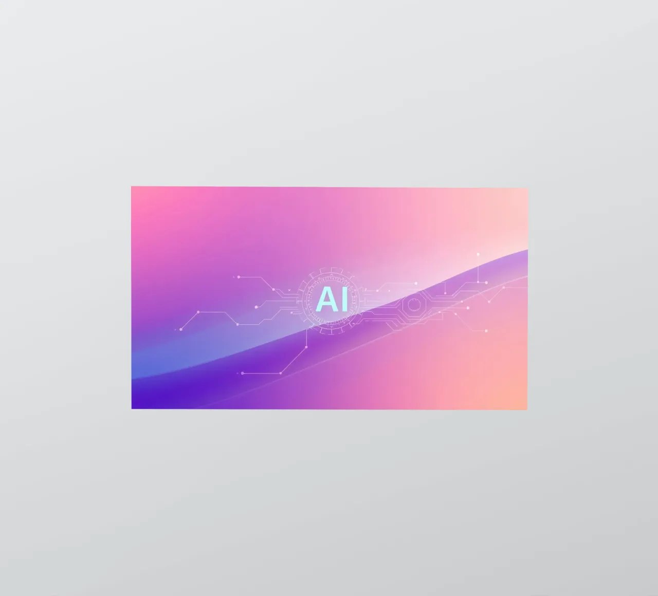 Abstract AI technology background with vibrant colors sticker by DesignDoodle