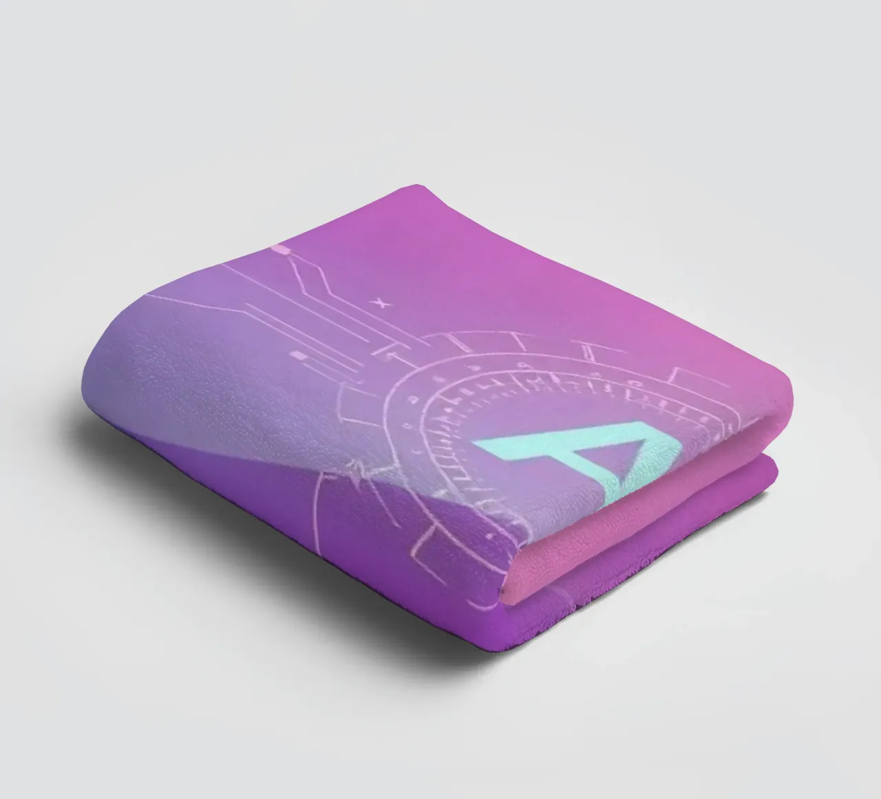 Sfondo astratto di tecnologia AI con colori vivaci asciugamano da bagno da DesignDoodle