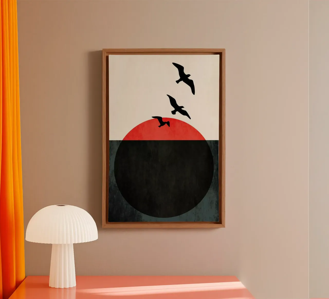 Sunset Breeze - VERDE canvas with Floater frame by Kubistika