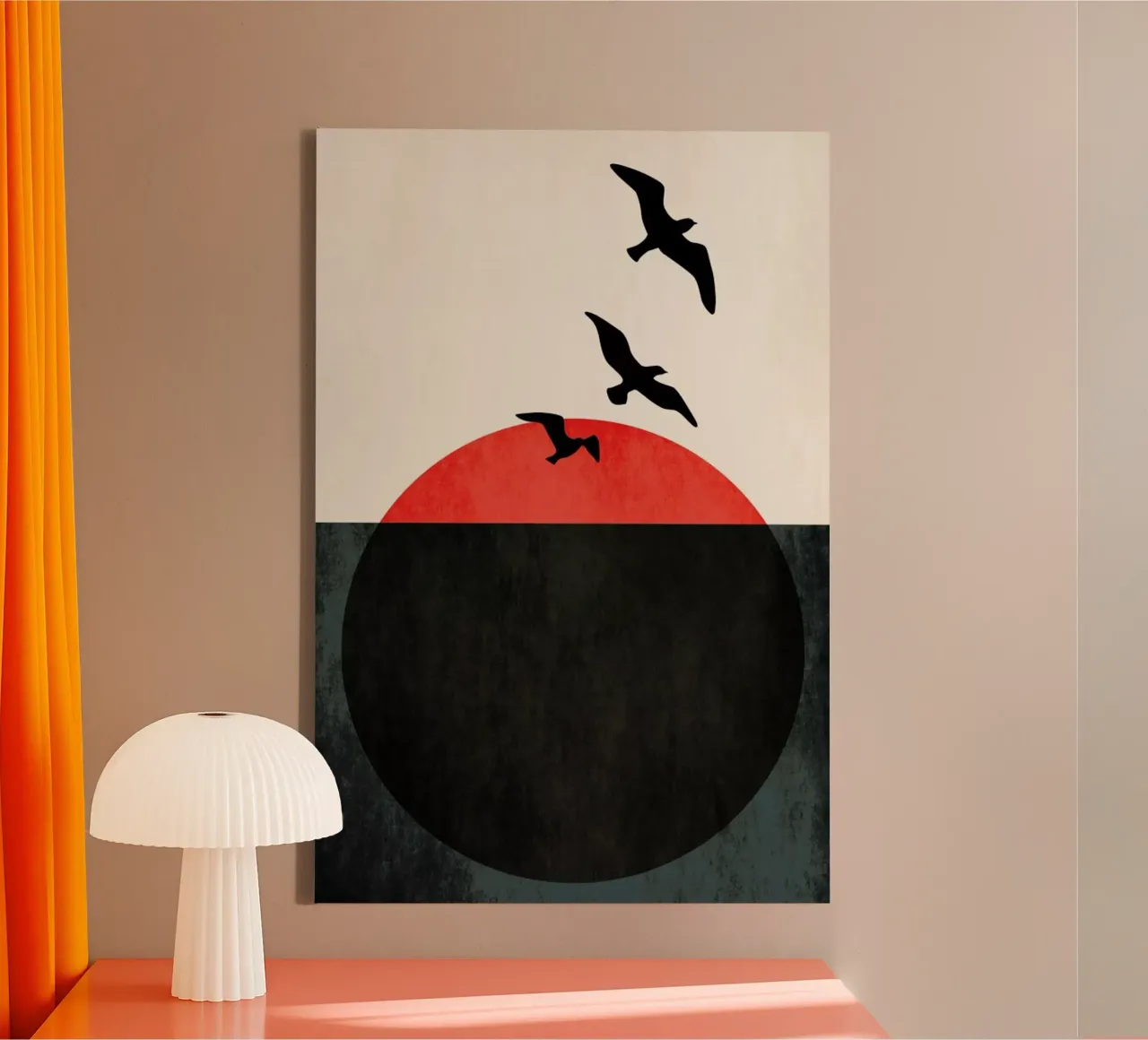 Sunset Breeze - VERDE canvas with Floater frame by Kubistika
