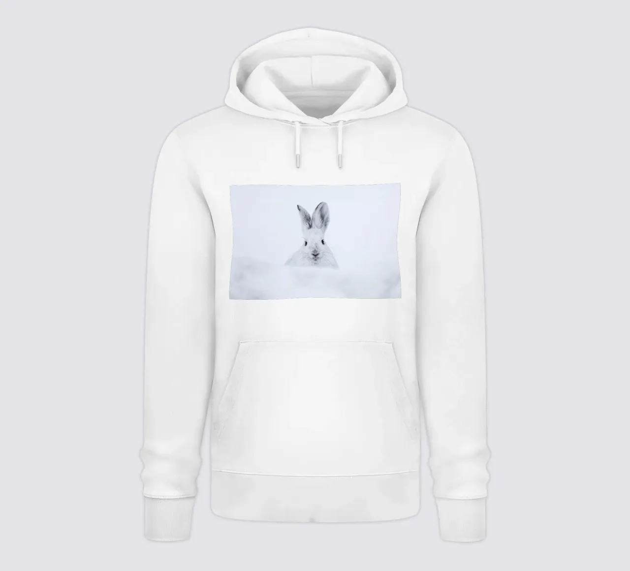 Rabbit in the Snow felpa con cappuccio da EyeEm Mobile GmbH